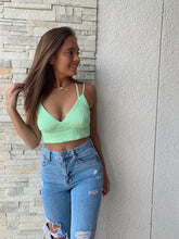 Load image into Gallery viewer, Mint Smocked Bralette
