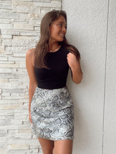 Load image into Gallery viewer, Snakeskin Mini Skirt
