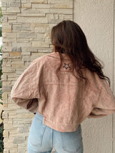 Load image into Gallery viewer, Powder Rose Cropped Jacket
