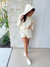 Load image into Gallery viewer, Ivory Hoodie Shorts Set
