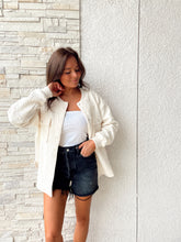 Load image into Gallery viewer, Ivory Quilted Baseball Jacket
