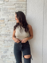 Load image into Gallery viewer, Taupe High Neck Crop
