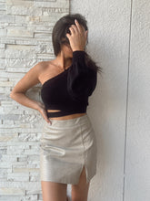 Load image into Gallery viewer, Taupe Leather Skirt
